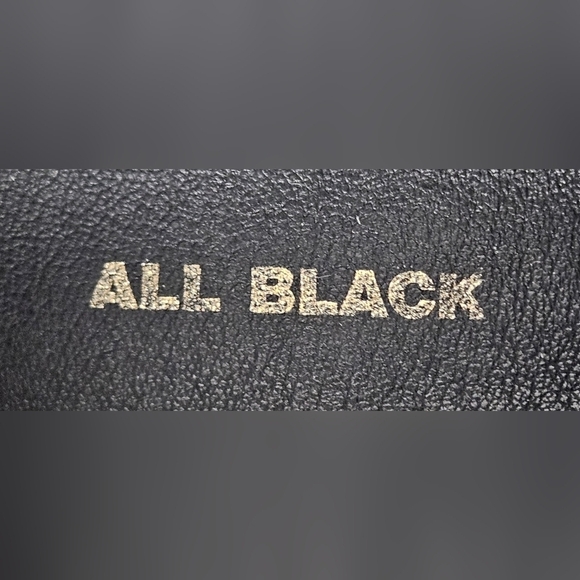 ALL BLACK Perforated Leather Platform Lace Up Sneakers Gray Beige Size 38 - Picture 14 of 15